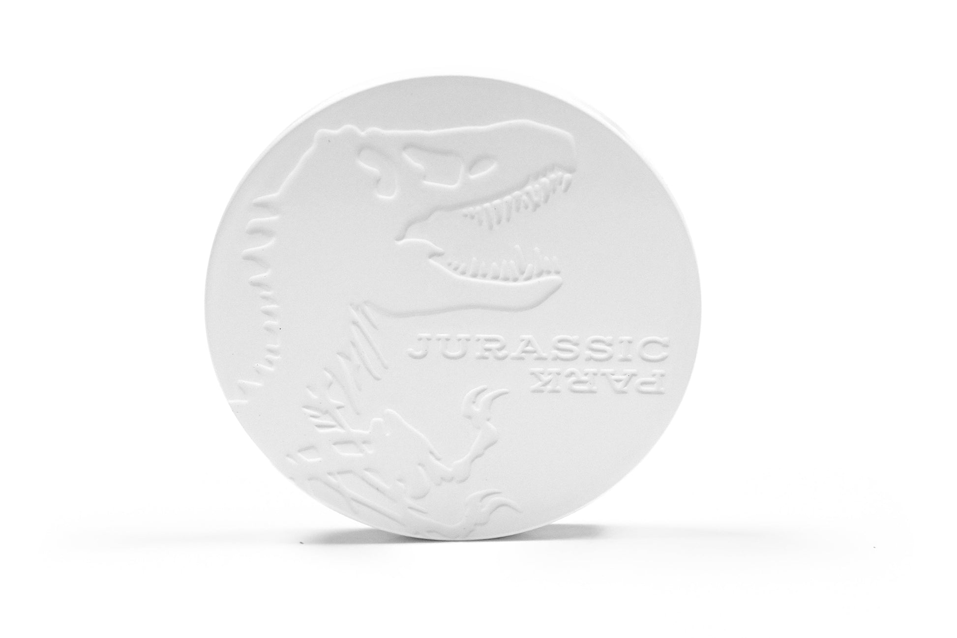 Jurassic Park Tyrannosaurus Rex Logo Heavy Duty Ceramic Coaster | 4 Inches Round