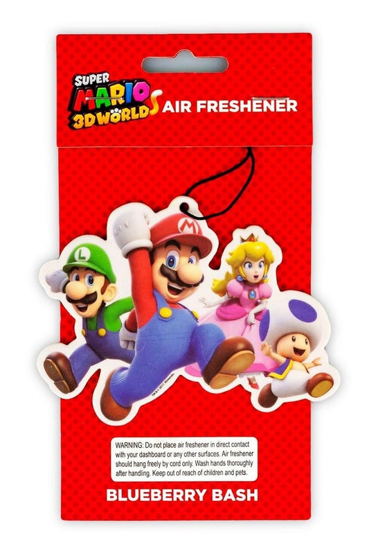 Super Mario Group Air Freshener | Licensed Nintendo Accessory - Blueberry Scent