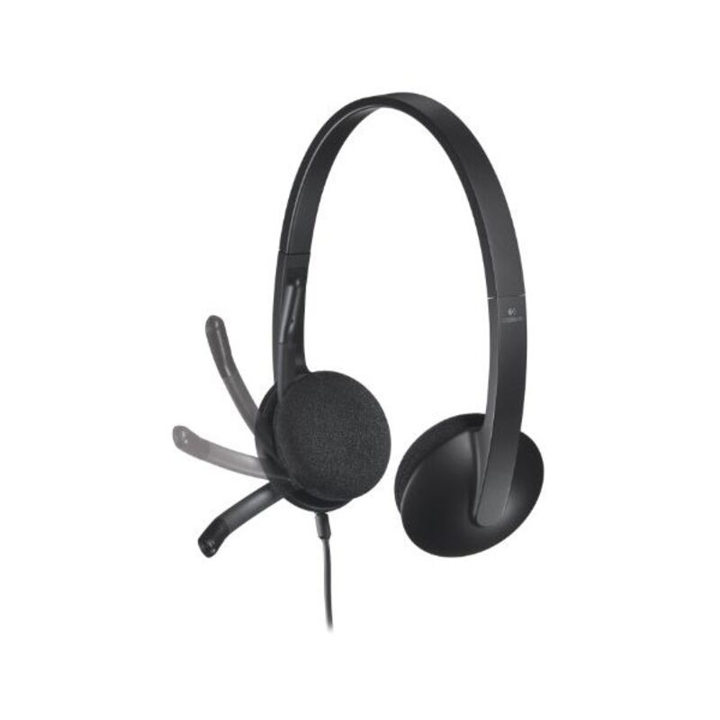 Headphones with Microphone Logitech 981-000475 USB 1,8 m Black (1 Unit)