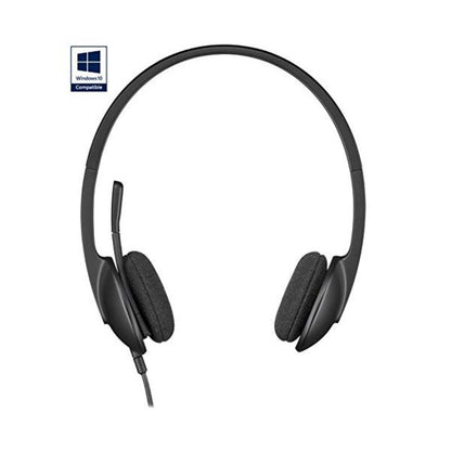 Headphones with Microphone Logitech 981-000475 USB 1,8 m Black (1 Unit)