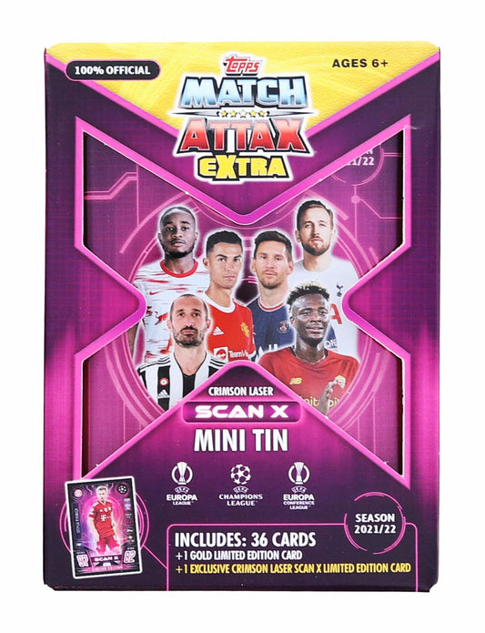 2021/2022 Topps UEFA Champions League Match Attax Extra Mini Tin | Crimson Laser