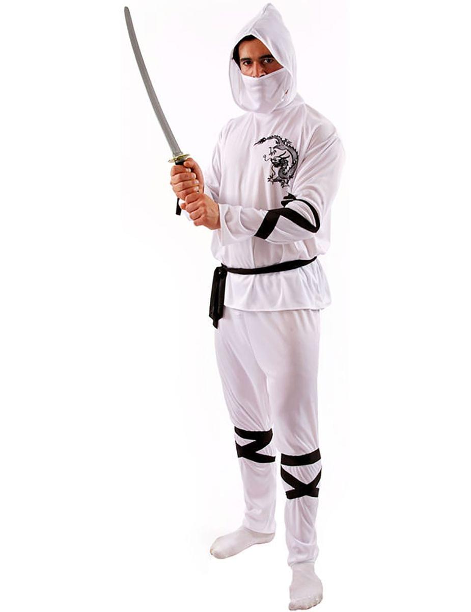 White Ninja Adult Costume, X-Large