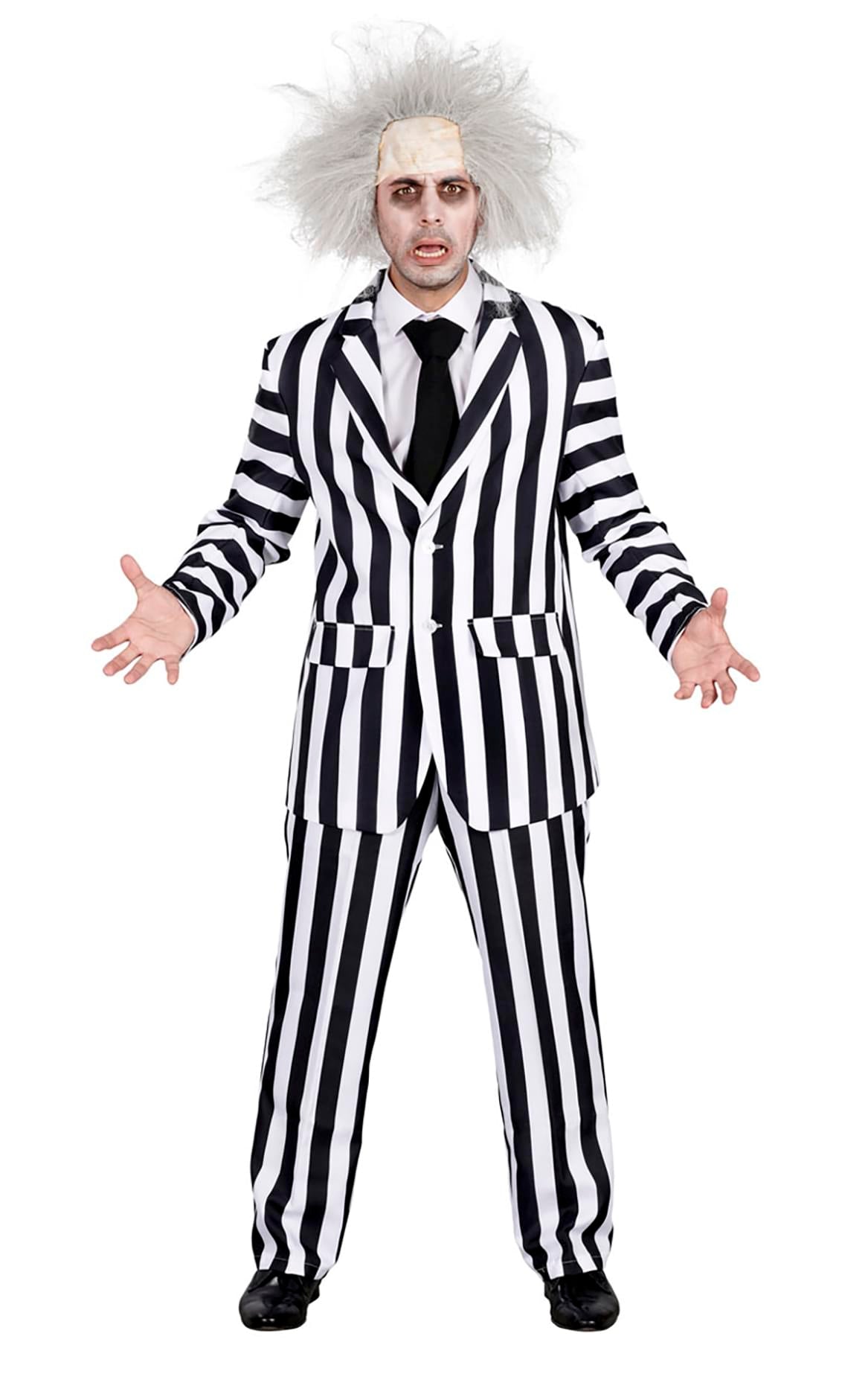 Black & White Striped Suit Adult Costume | X-Small