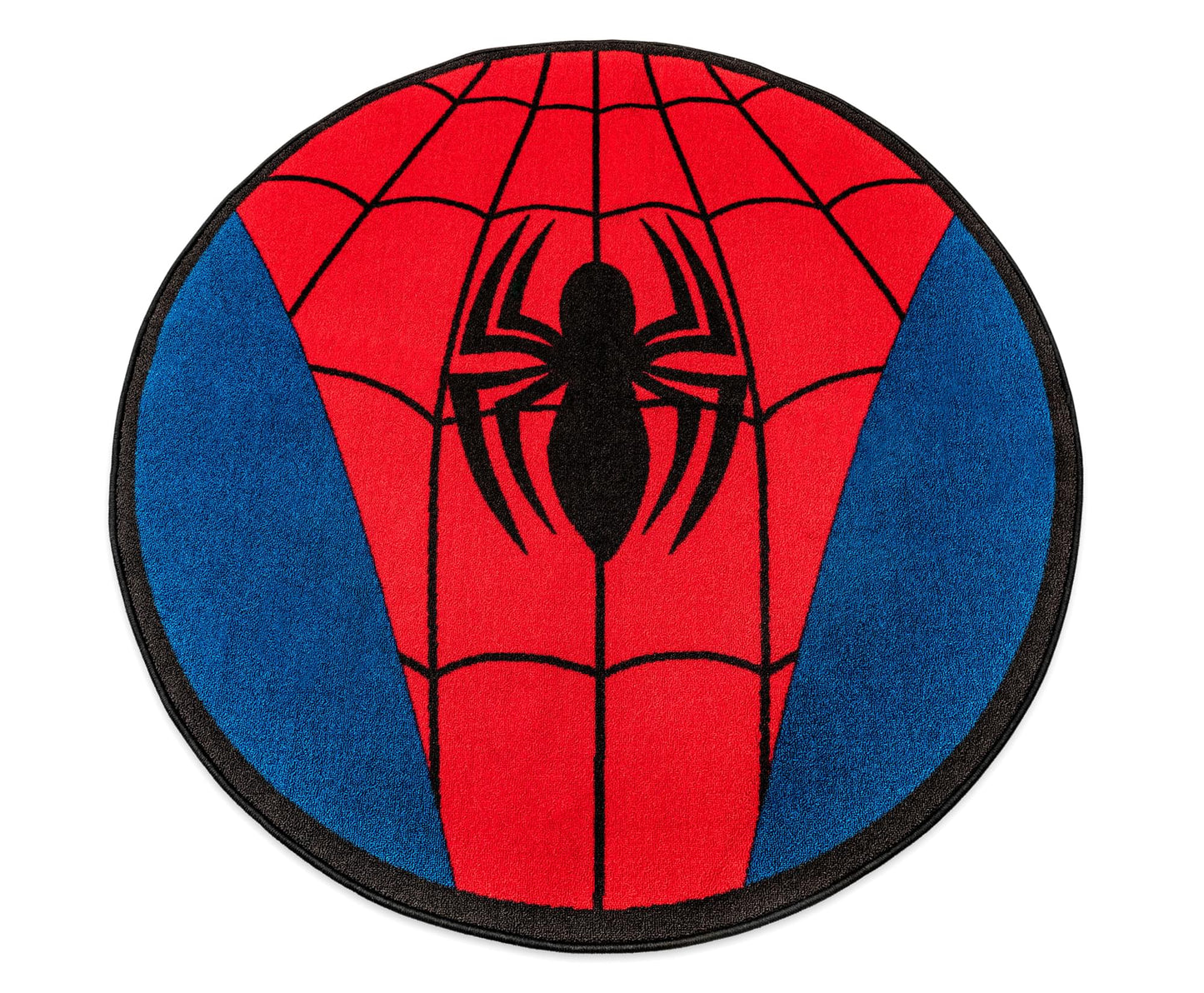 Marvel Spider-Man Chest Logo Round Printed Area Rug | 52 Inches