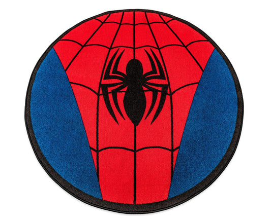 Marvel Spider-Man Chest Logo Round Printed Area Rug | 52 Inches