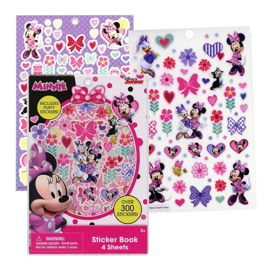 Disney Minnie Mouse Sticker Book | 4 Sheets | Over 300 Stickers