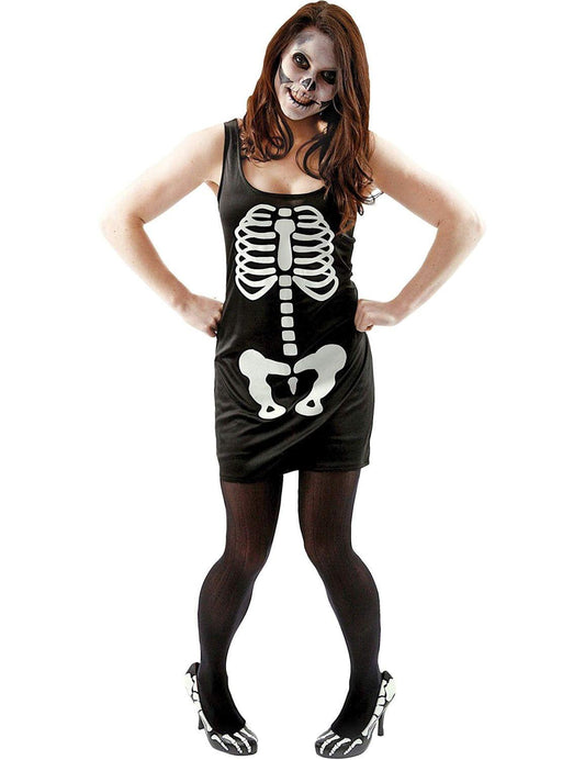 Skeleton Dress Adult Costume - Large