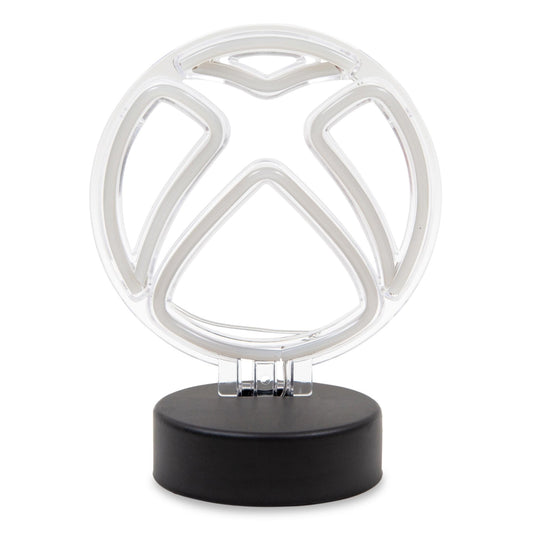 Xbox Logo Battery-Powered White Neon Desk Lamp Light | 9 Inches Tall