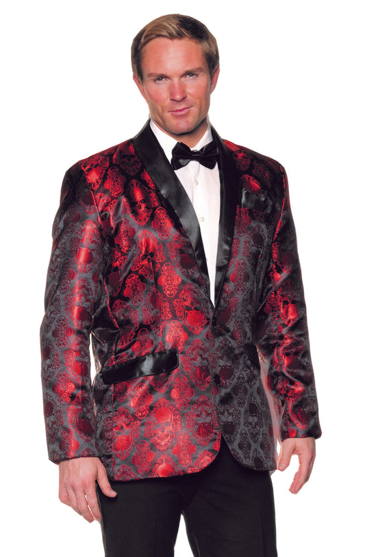 Red Jacard Skull Jacket Adult Costume Accessory | One Size
