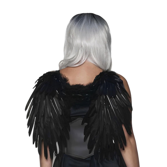 Feather Wings One Size Adult Costume Accessory | Black