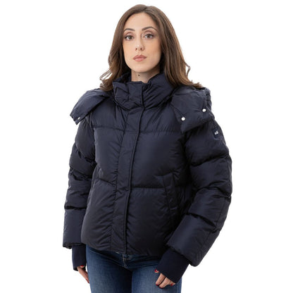 Blue Polyamide Jackets & Coat