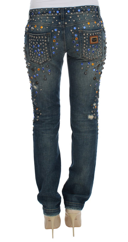 Crystal Embellished GIRLY Slim Fit Jeans