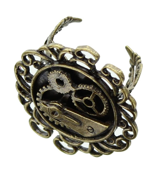 Steampunk Antique Single Gear Costume Ring Adult One Size