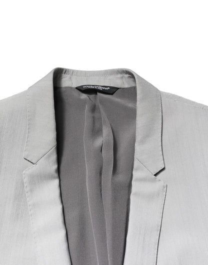 Light Gray Wool GOLD 2 Piece Formal Suit