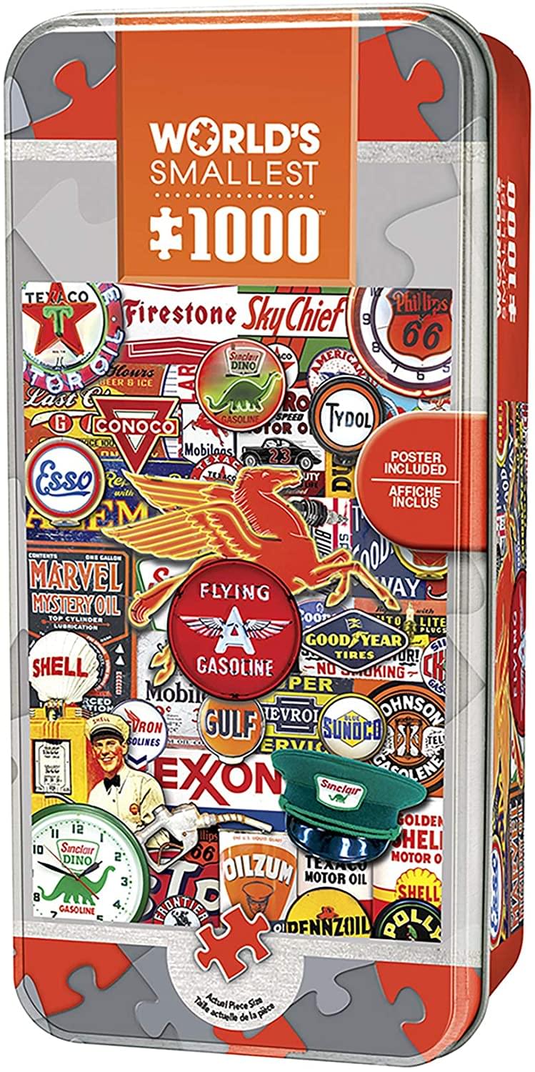 Retro Petrol 1000 Piece Collector Tin Jigsaw Puzzle