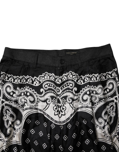 Black Bandana Cotton Skinny Denim Jeans