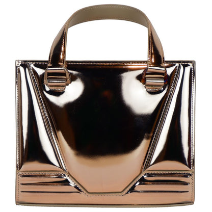 Gray Leather Handbag