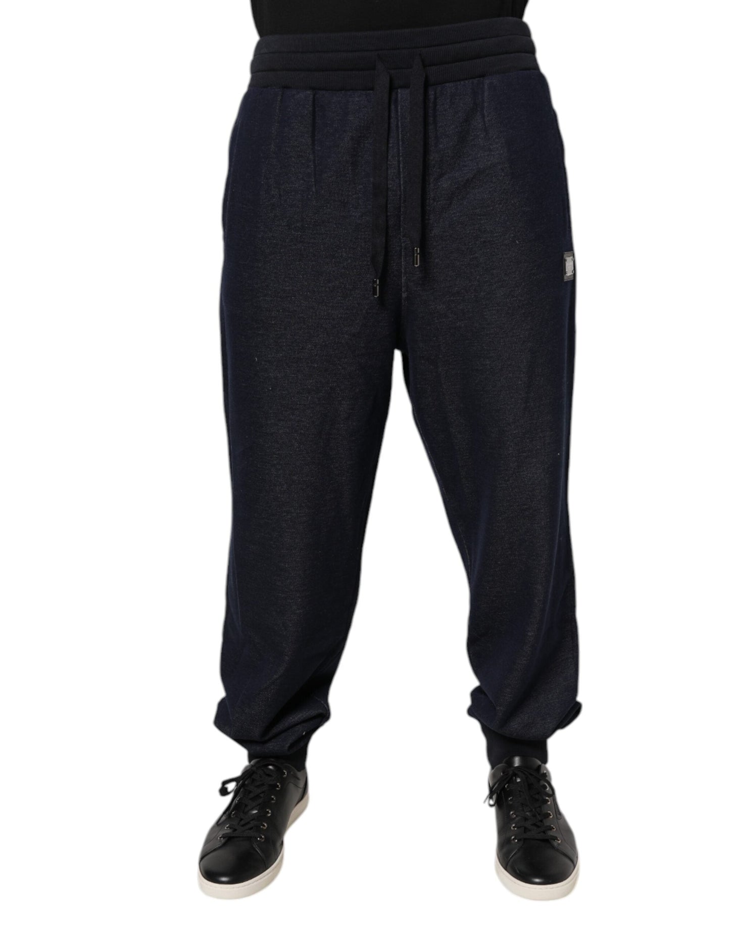 Black Jacquard Jogger Men Sweatpants Pants