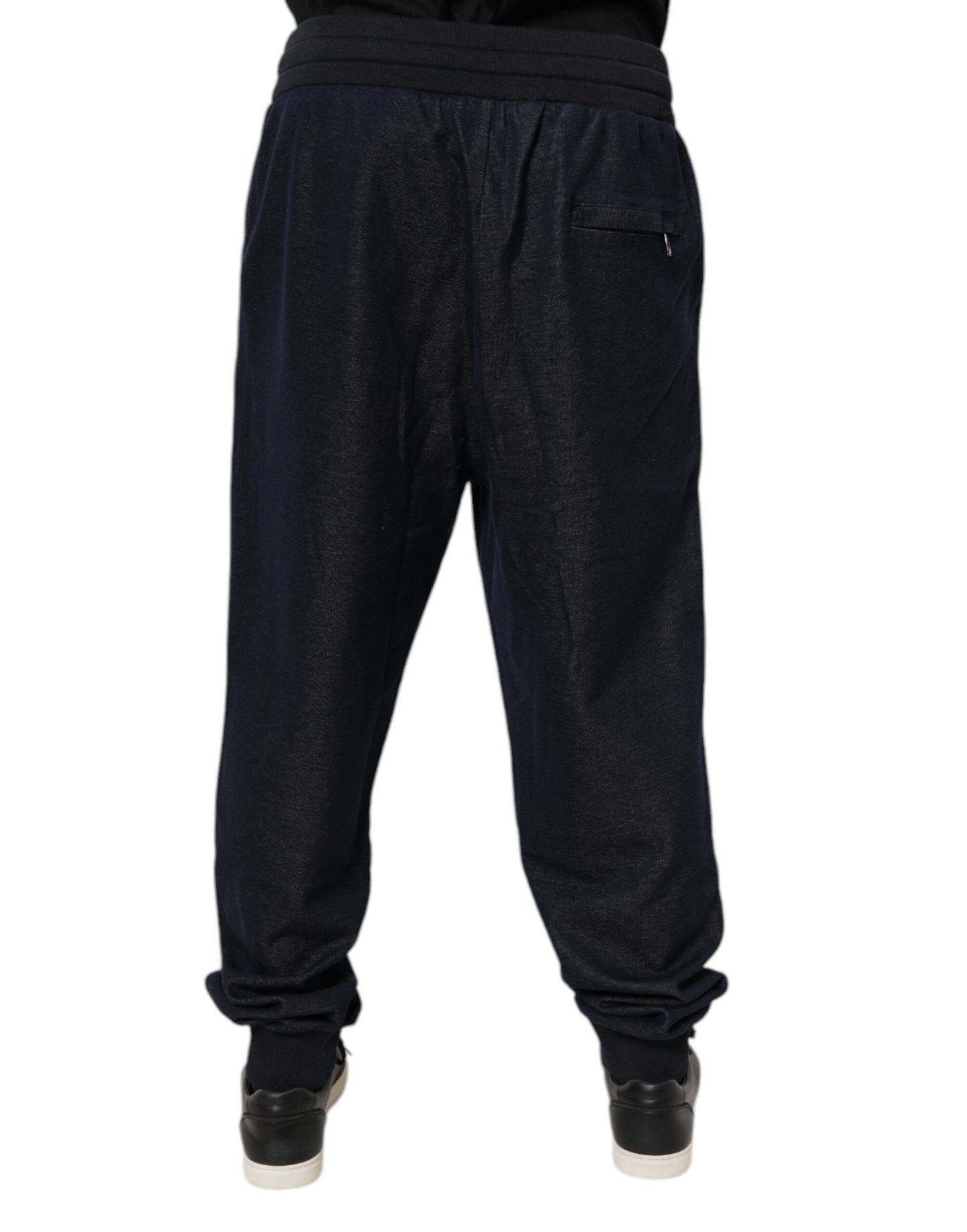 Black Jacquard Jogger Men Sweatpants Pants