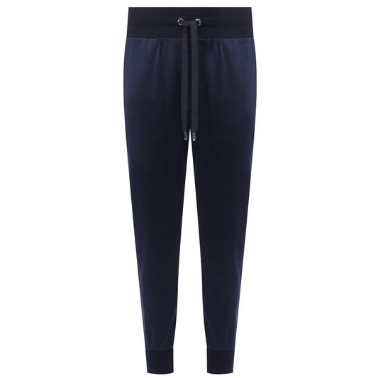 Blue Silk Men Trousers