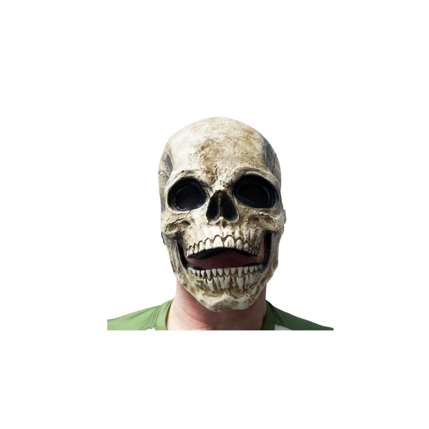 Latex Moving Mouth Skull Adult Costume Mask | One Size