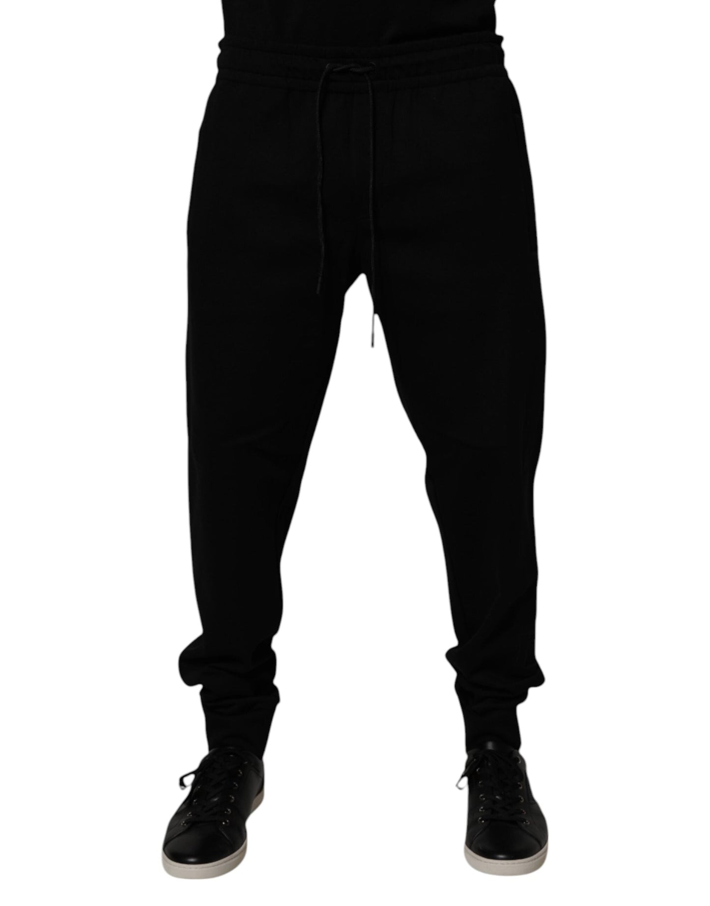 Black Cotton Blend Jogger Sweatpants Pants