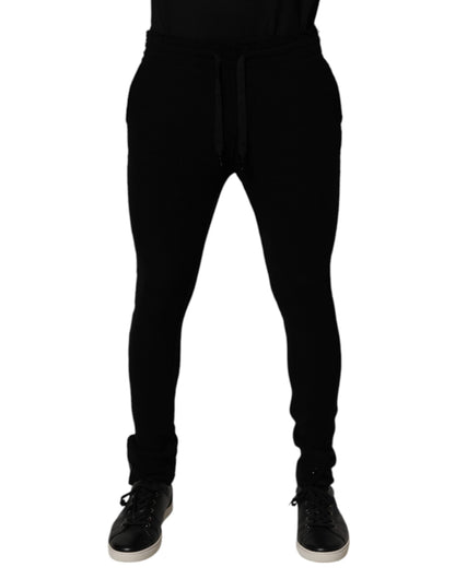 Black Cashmere Jogger Men Sweatpants Pants