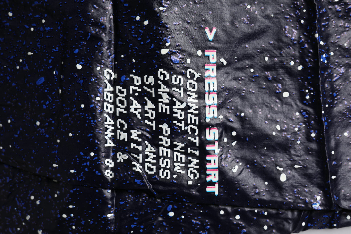 Dark Blue DG Game Print Cotton Jogger Pants