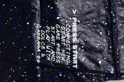 Dark Blue DG Game Print Cotton Jogger Pants