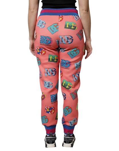 Pink Logo Monogram Jogger Sweatpants Pants