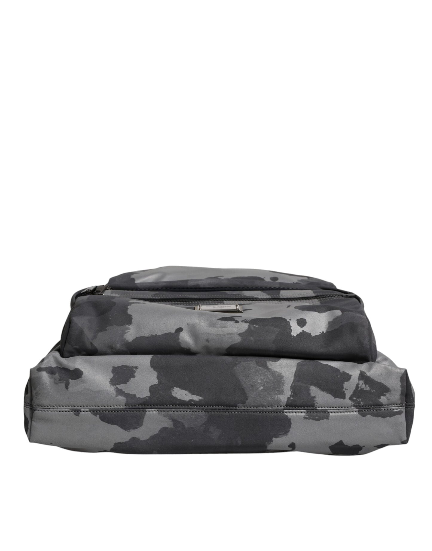 Gray Camo Cotton Multiple Compartments Tote Bag
