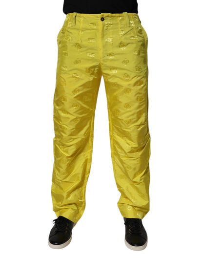 Yellow DG Monogram Polyester Straight Pants