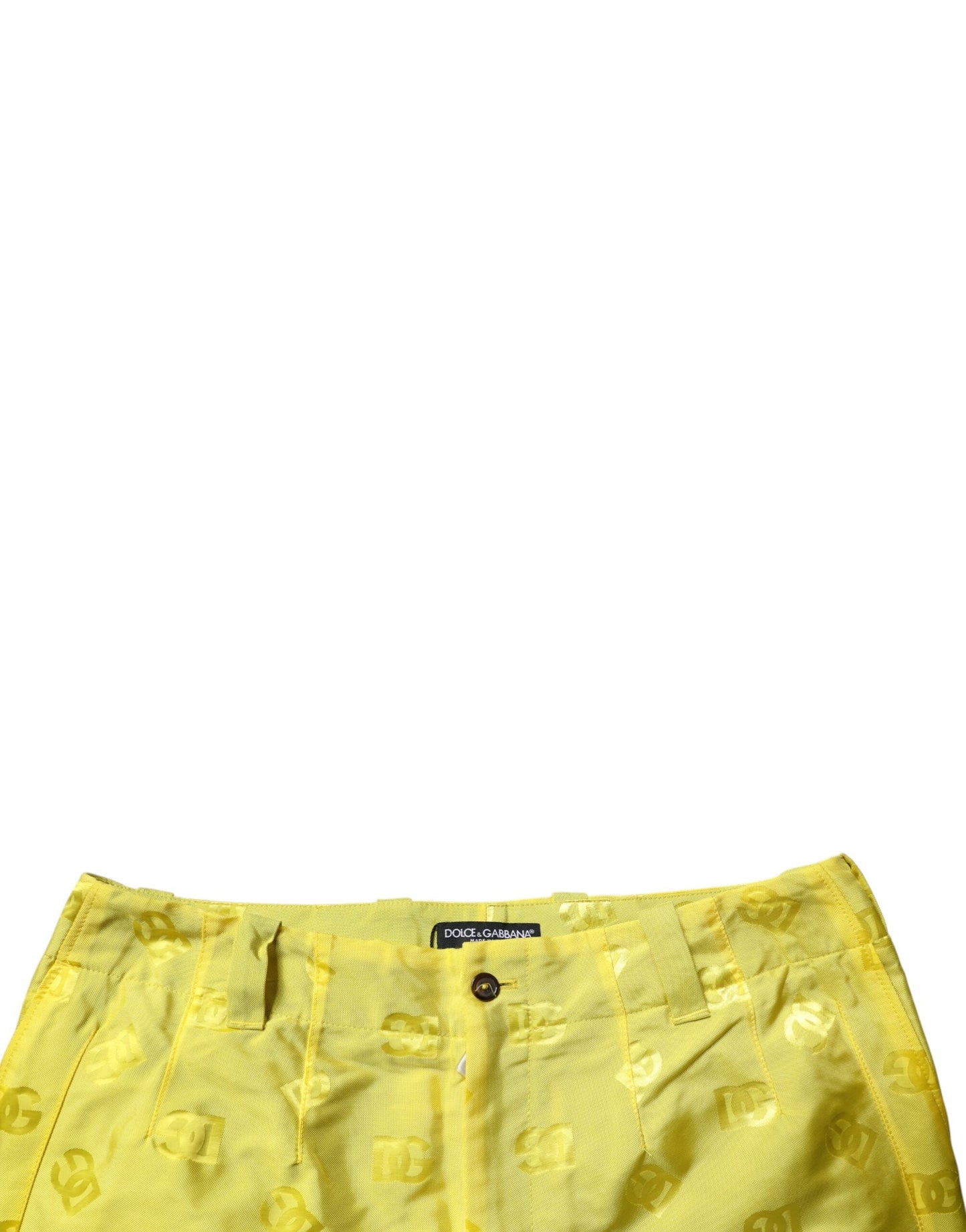 Yellow DG Monogram Polyester Straight Pants