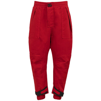 Red Polyamide Pant