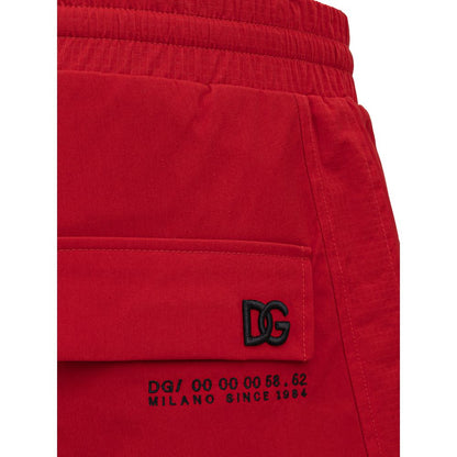 Red Polyamide Pant