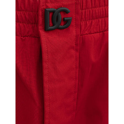 Red Polyamide Pant