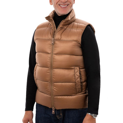 Brown Polyamide Sleveless Jacket