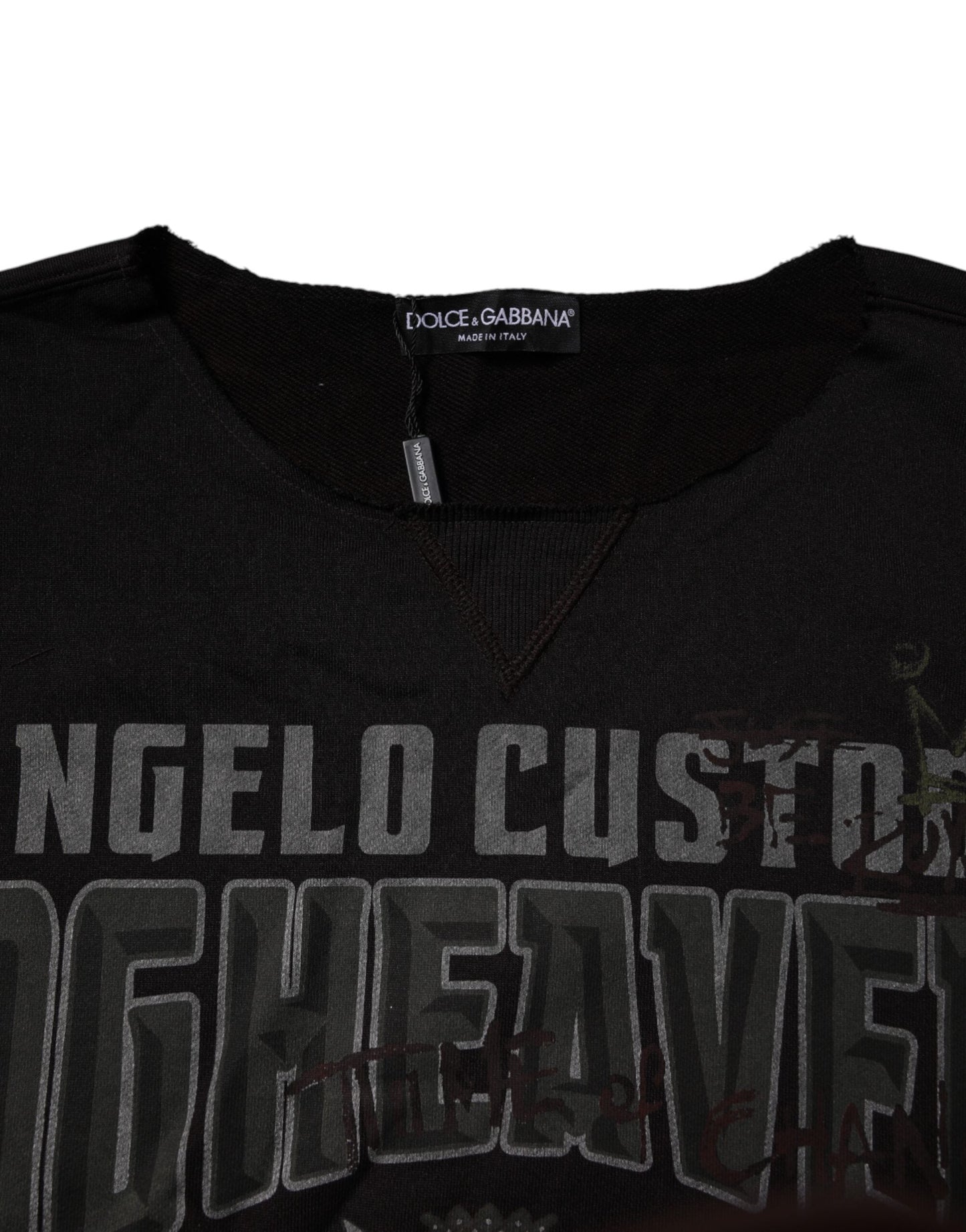 Black DG Heaven Crew Neck Pullover Sweater