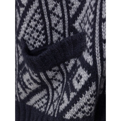 Bicolor Cashmere Cardigan