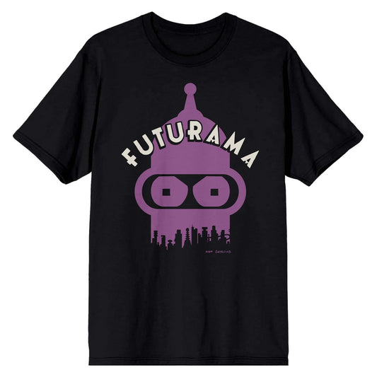 Futurama Bender Cityscape T-Shirt | Large