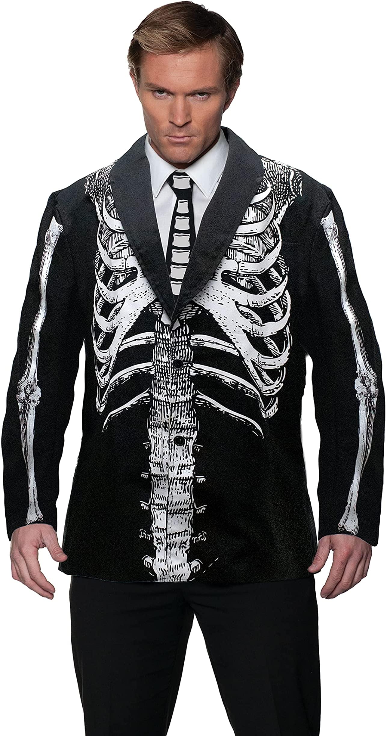 Skeleton Bones Jacket Adult Costume | One Size