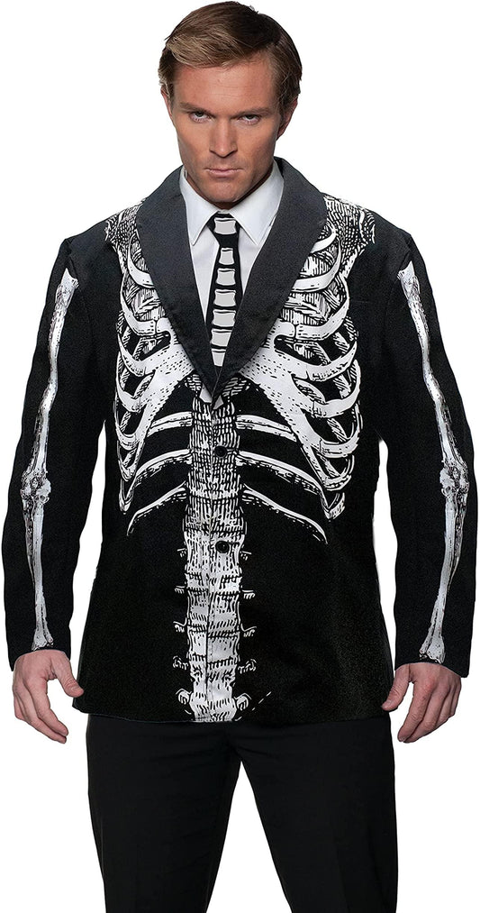 Skeleton Bones Jacket Adult Costume | One Size