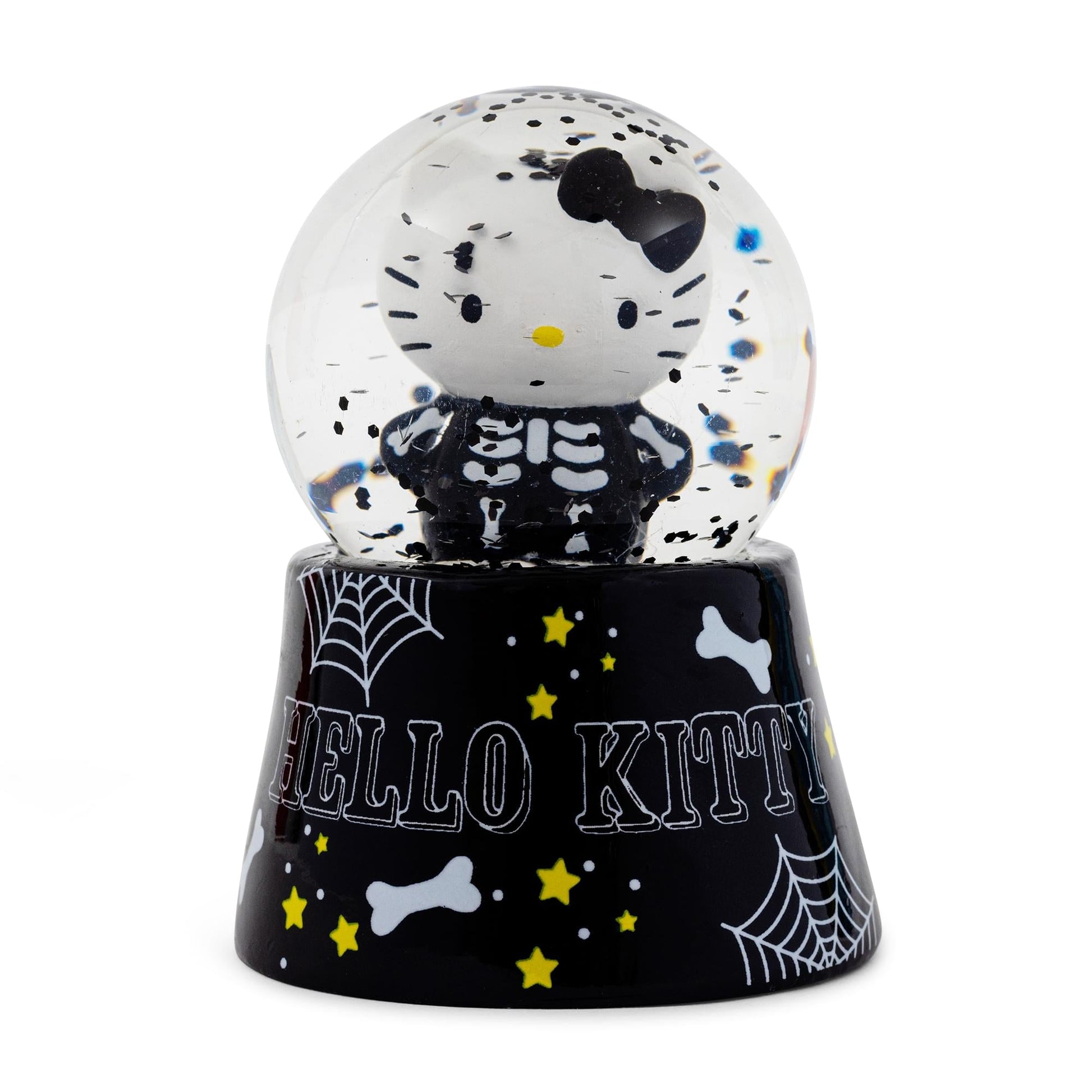 Sanrio Hello Kitty Black Skeleton Mini Light-Up Snow Globe | 3 Inches Tall