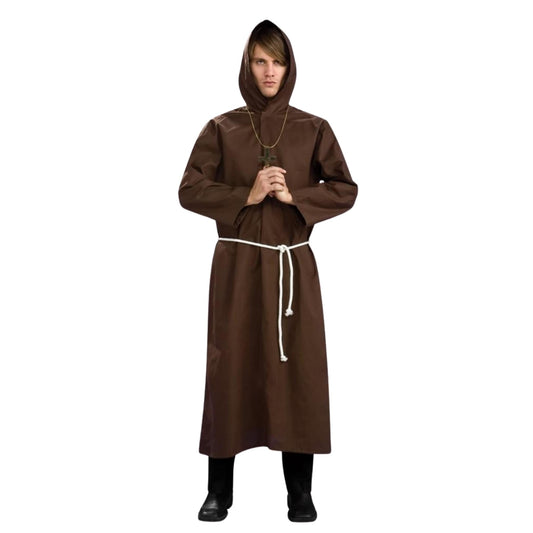 Brown Monk Robe Costume Adult Standard