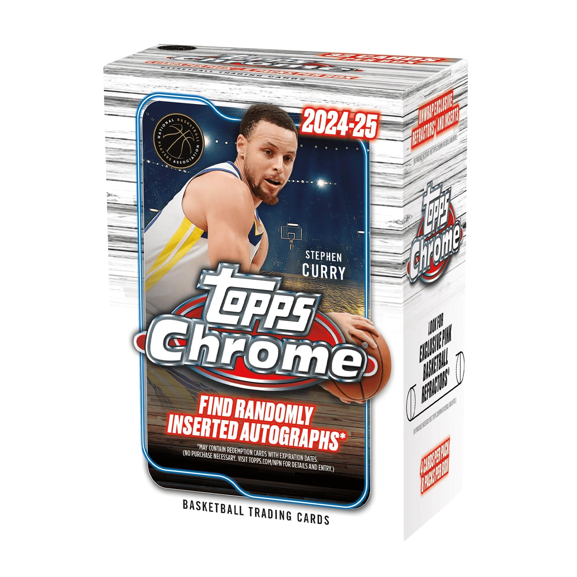 NBA 2024/25 Topps Chrome Basketball Value Box | 8 Packs, 4 Cards Per Pack