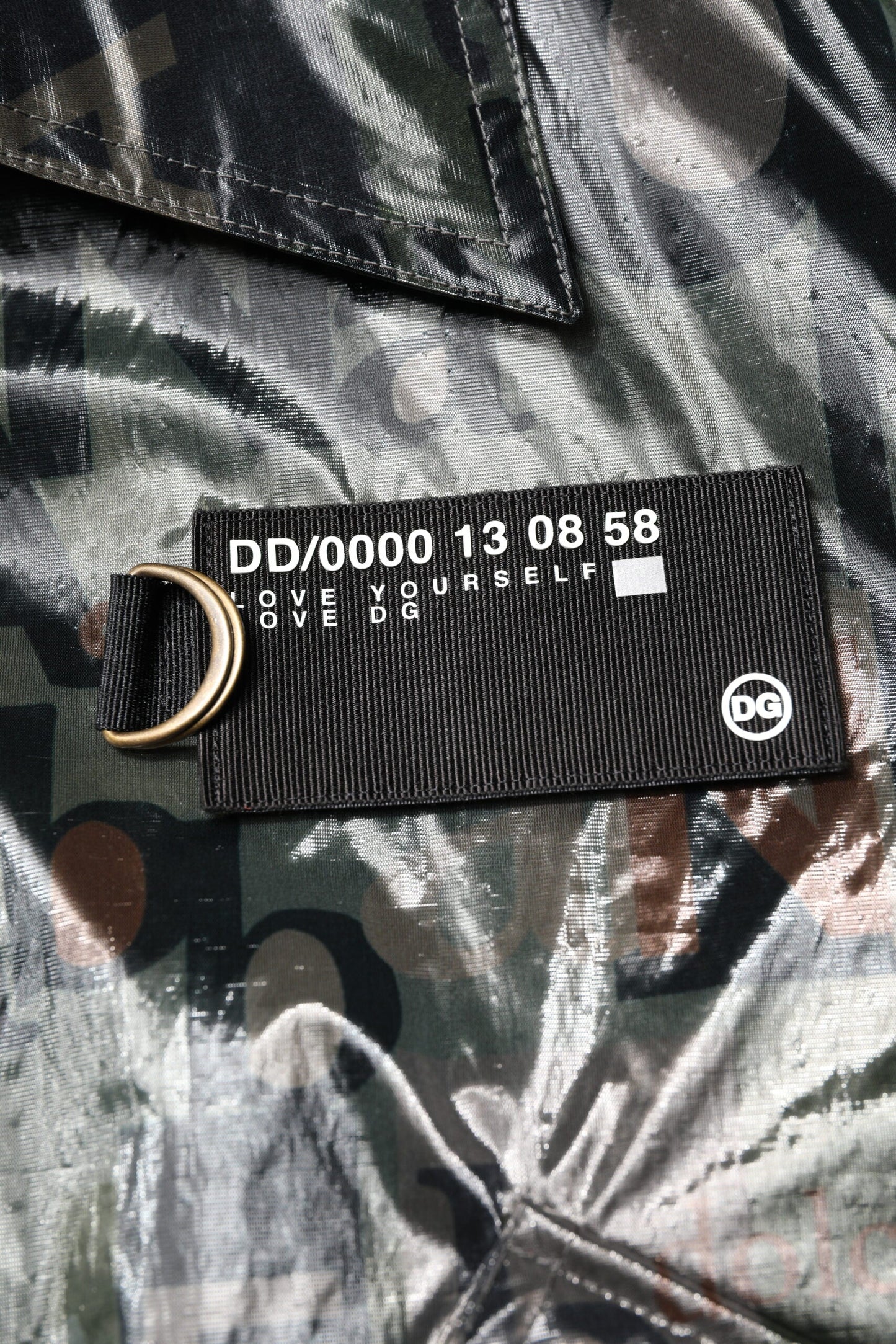 Green DG Logo Print Bomber Full Zip Jacket