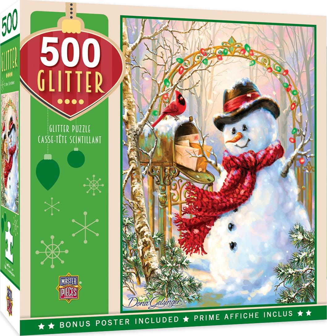 Letters to Frosty 500 Piece Glitter Jigsaw Puzzle