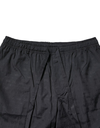 Black Cotton Men Pajama Set Sleepwear