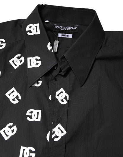Black DG Logo Cotton MARTINI Dress Shirt