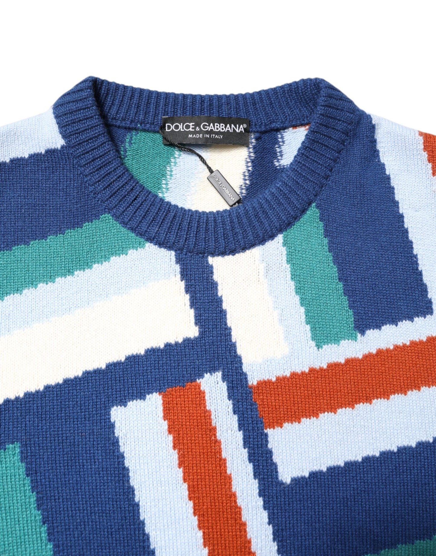Multicolor Cashmere Knit Pullover Sweater